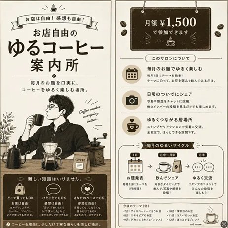 コーヒーのち、ホッとする時間。
